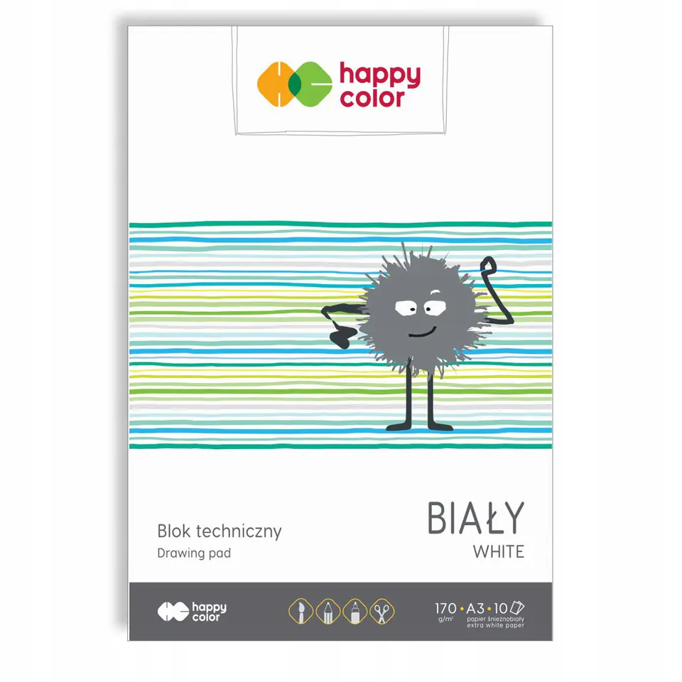 Blok techniczny A3 170g biały 3550 3040-0 HAPPY COLOR