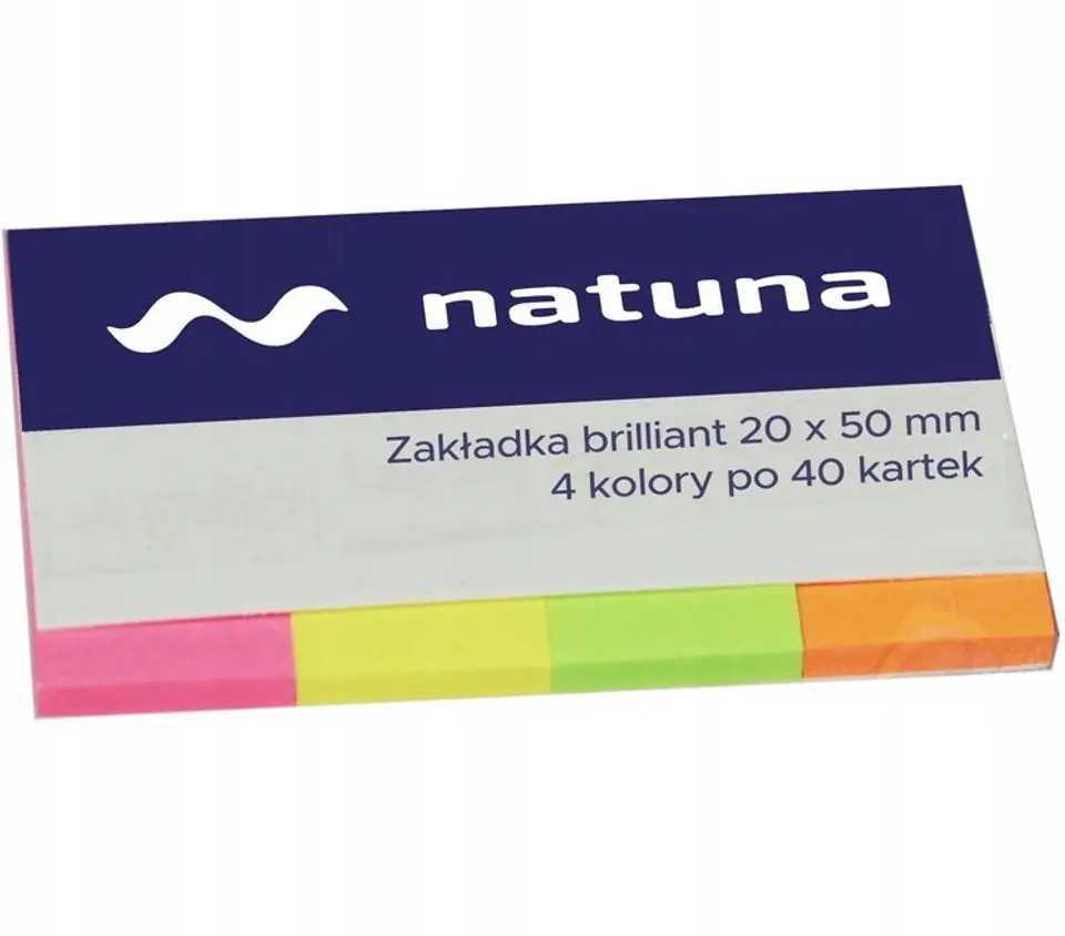 Zakładka indeksująca 20x50mm 4x40k brilliant NATUNA (NSP20/50/D)