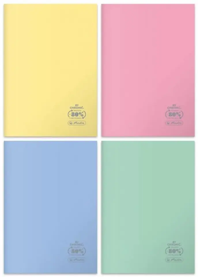 Zeszyt A4 60k kratka ECO PP PASTEL COLORS 9552753 HERLITZ