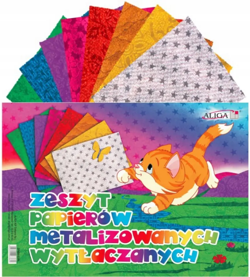 Zeszyt papierów metalizowanych wytłaczanych B4 ZPMW-6386 ALIGA