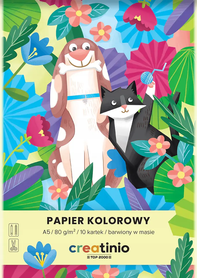 Zeszyt papierów kolorowych A5 10k 80g CREATINIO 400176683 TOP 2000