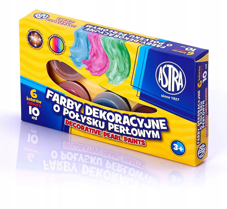 Farby PERŁOWE 6 kolorów 10ml. 83411902 ASTRA