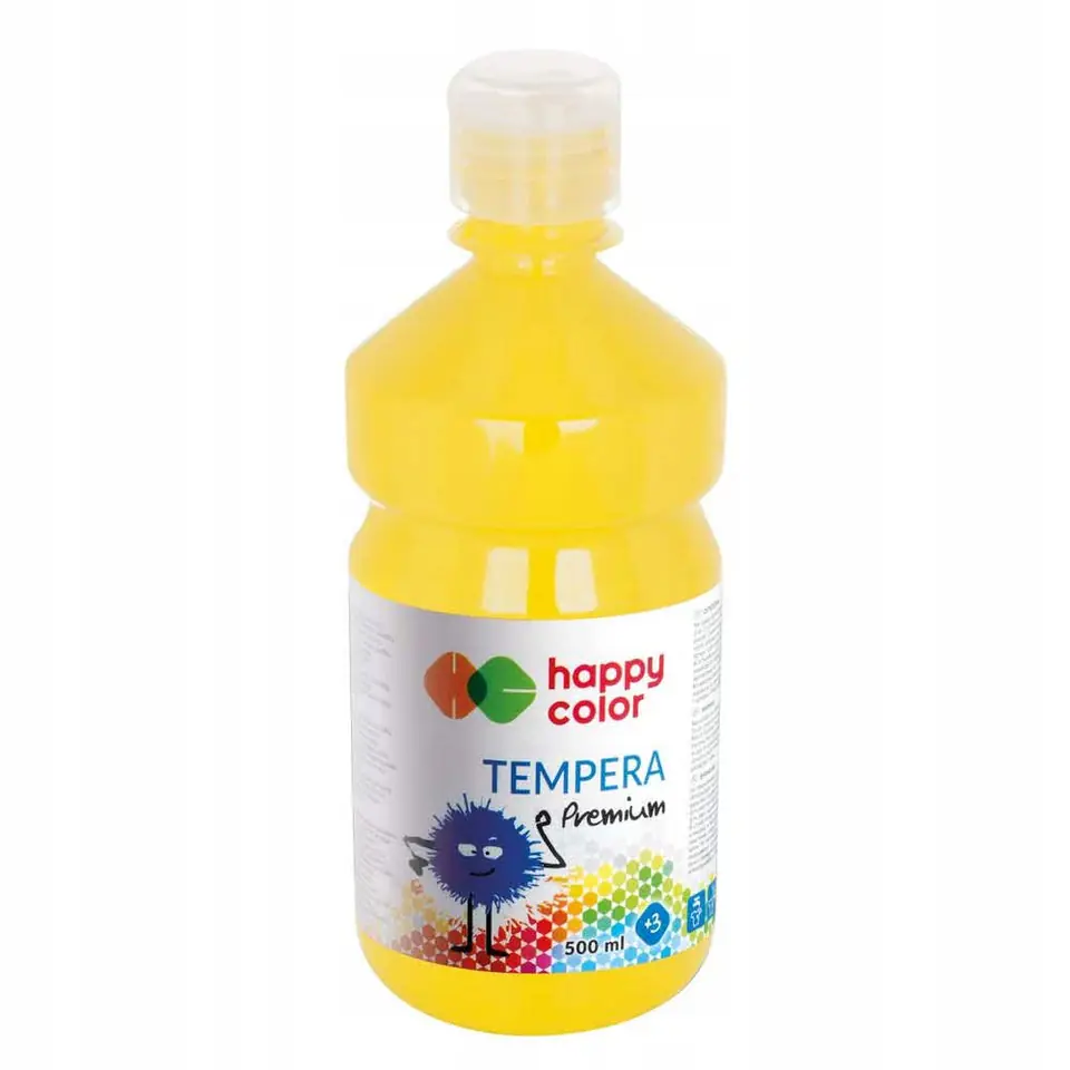 Farba TEMPERA Premium 500ml żółta HAPPY COLOR HA 3310 0500-1