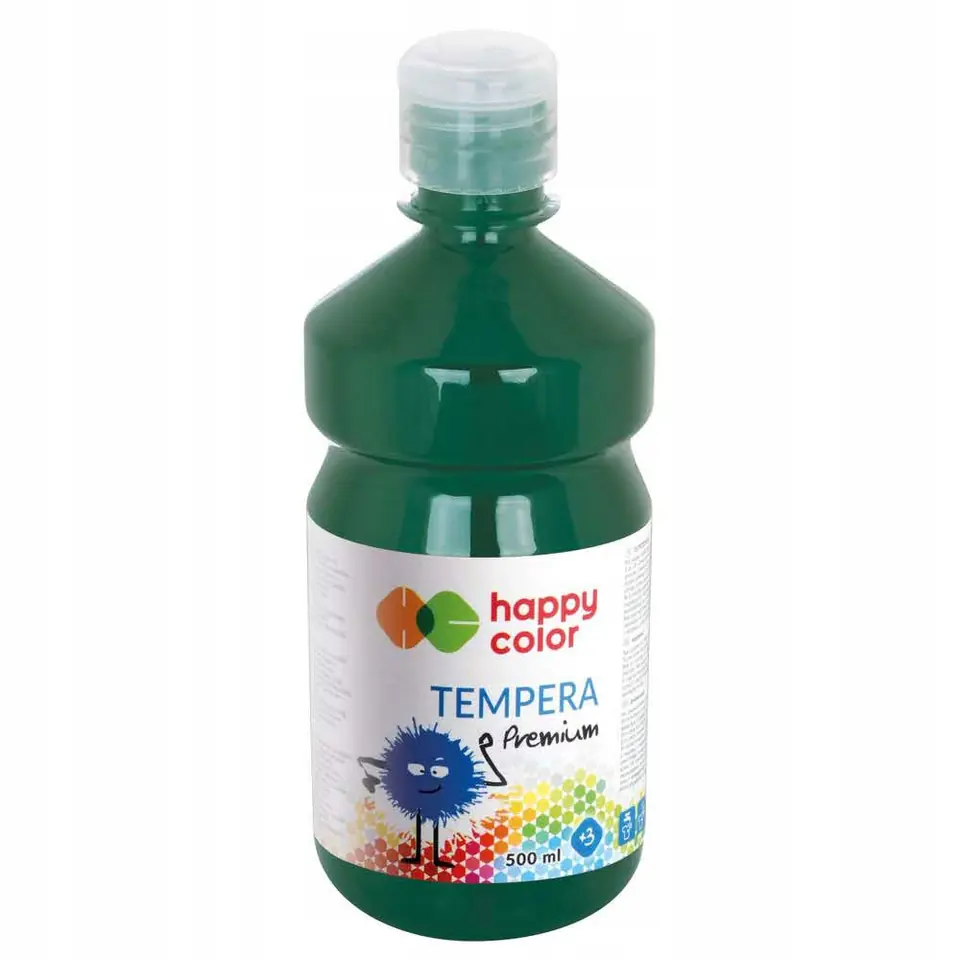 Farba TEMPERA Premium 500ml ciemno zielona HAPPY COLOR HA 3310 0500-52