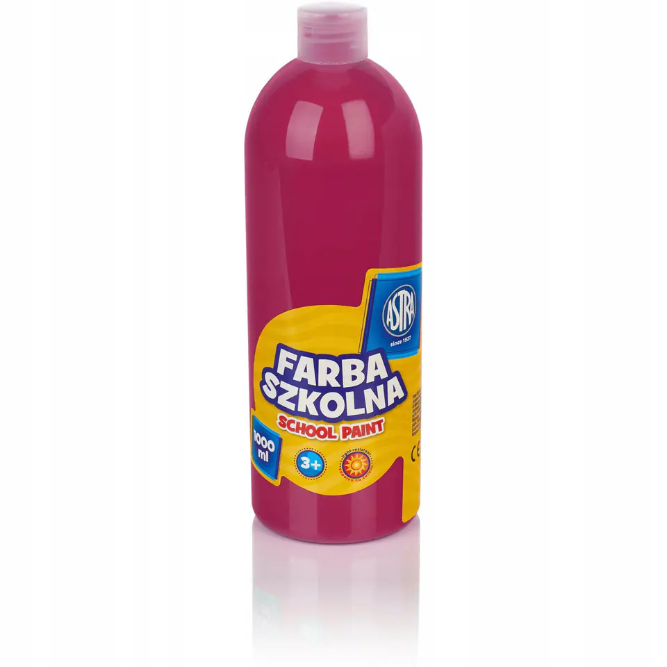 Farba szkolna Astra 1000 ml - różowa 301217050 ASTRA