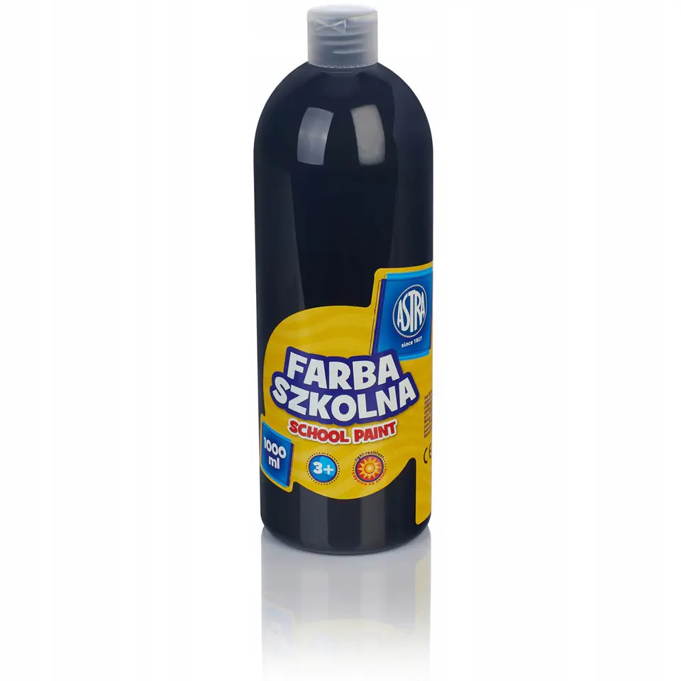 Farba szkolna Astra 1000 ml - czarna 301217055 ASTRA