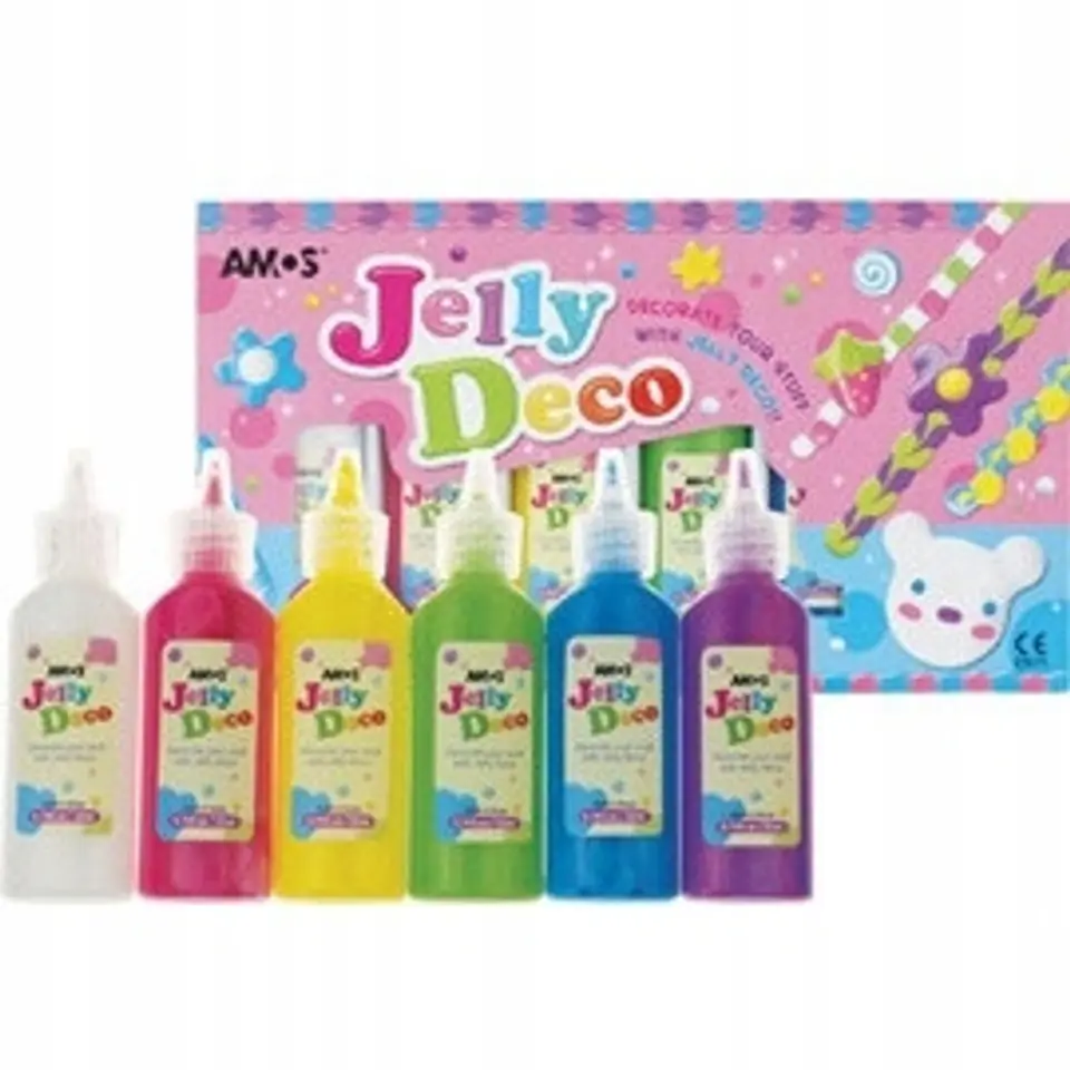 Farby JELLY DECO 6kol 22ml AMOS JD22P6 170-2108