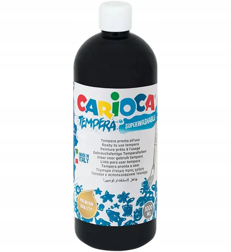 Farba CARIOCA TEMPERA 1000ml czarna 170-2642