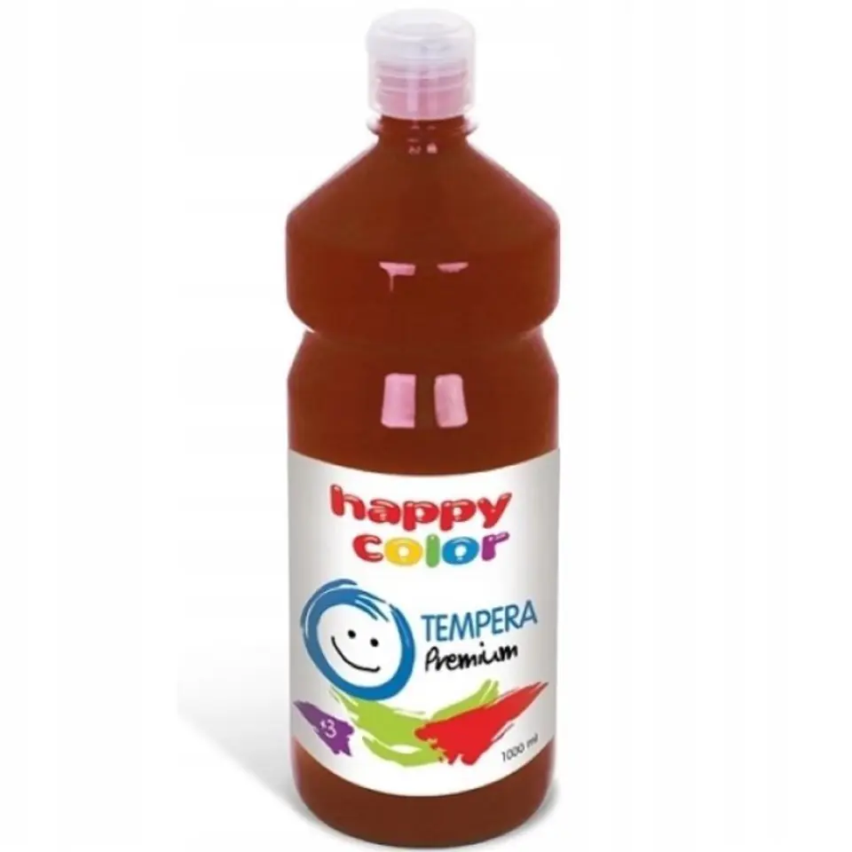 Farba TEMPERA Premium 1000ml ciemnobrązowa HAPPY COLOR 3310 1000-75