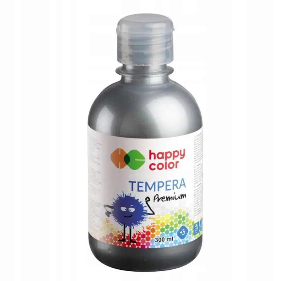 Farba TEMPERA Premium 300ml srebrny HAPPY COLOR 3310 0300-81