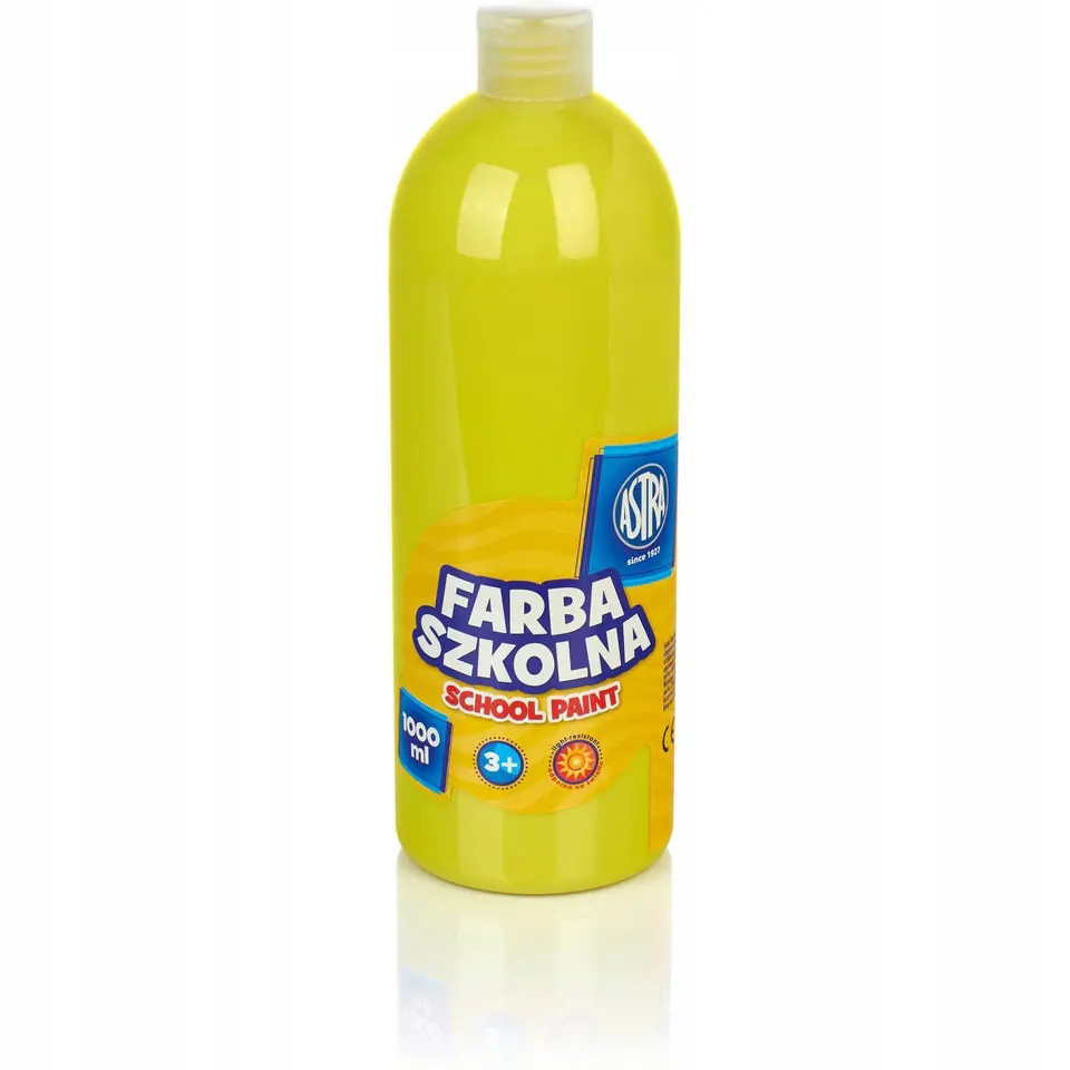 Farba plakatowa szkolna 1000ml cytrynowa żółta 301217054 ASTRA