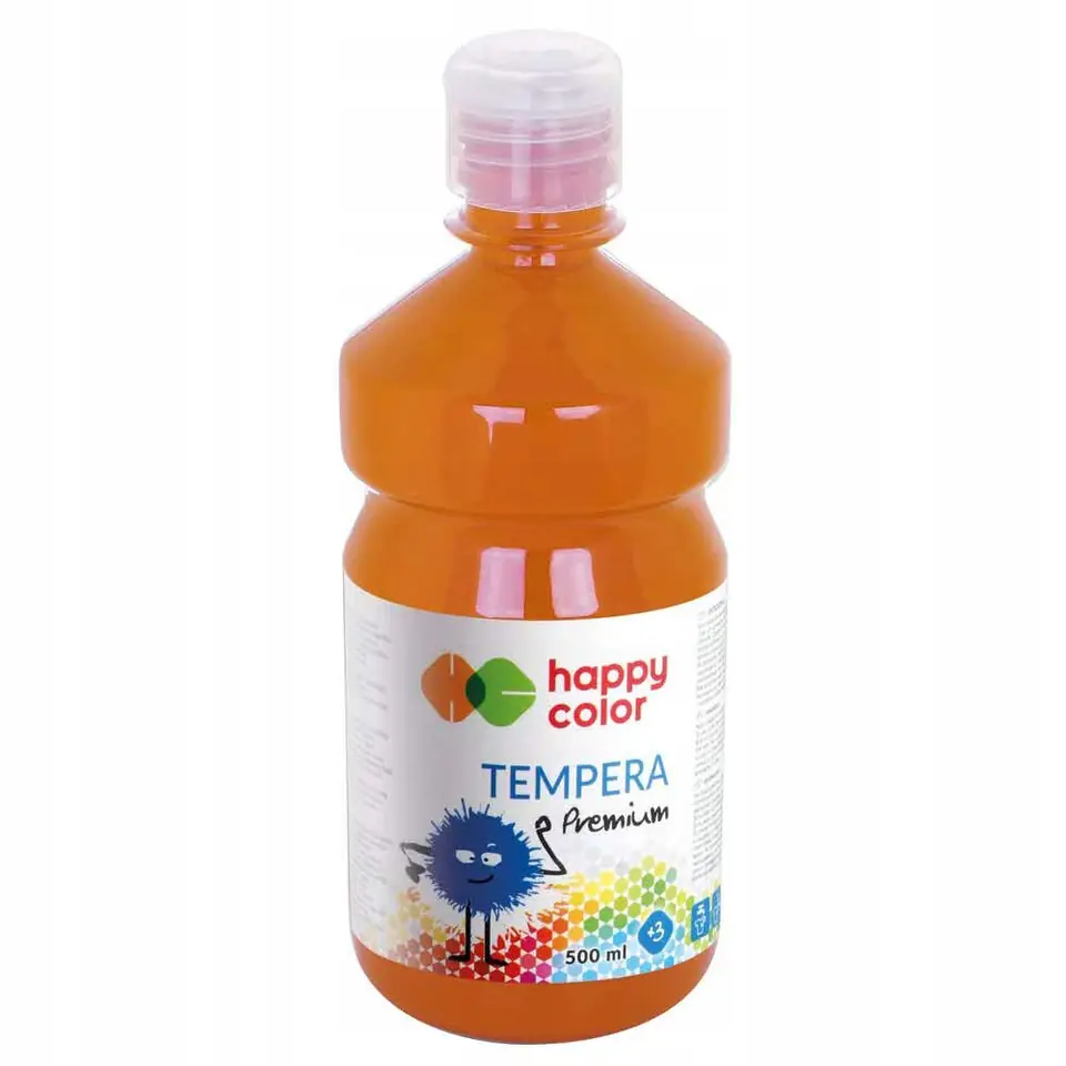 Farba TEMPERA Premium 500ml c.pomarańczowa HAPPY COLOR HA 3310 500-45