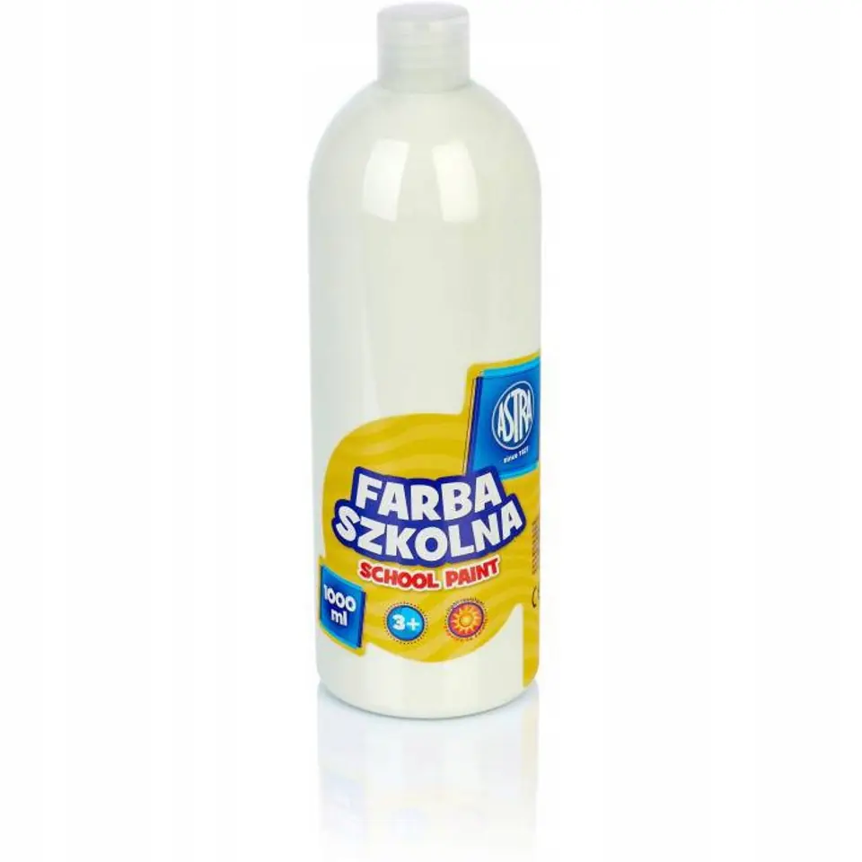Farba plakatowa szkolna 1000ml biała 301217046 ASTRA