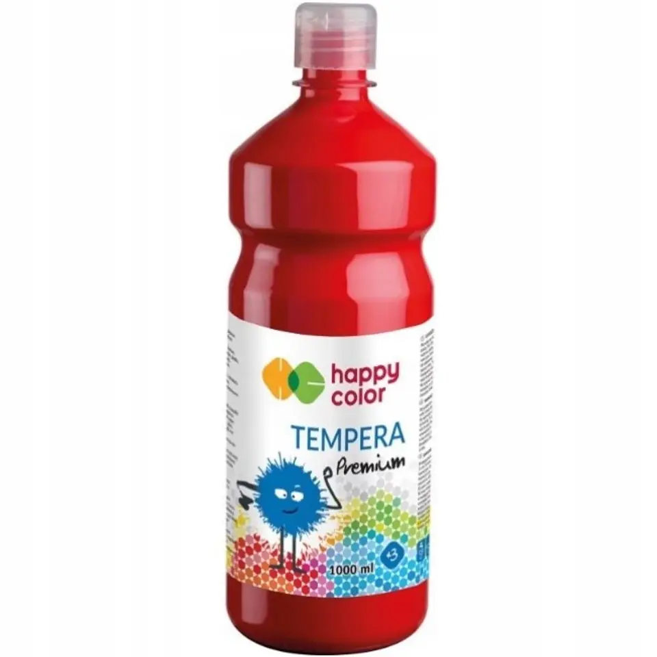 Farba TEMPERA Premium 1000ml czerwona HAPPY COLOR 3310 1000-2