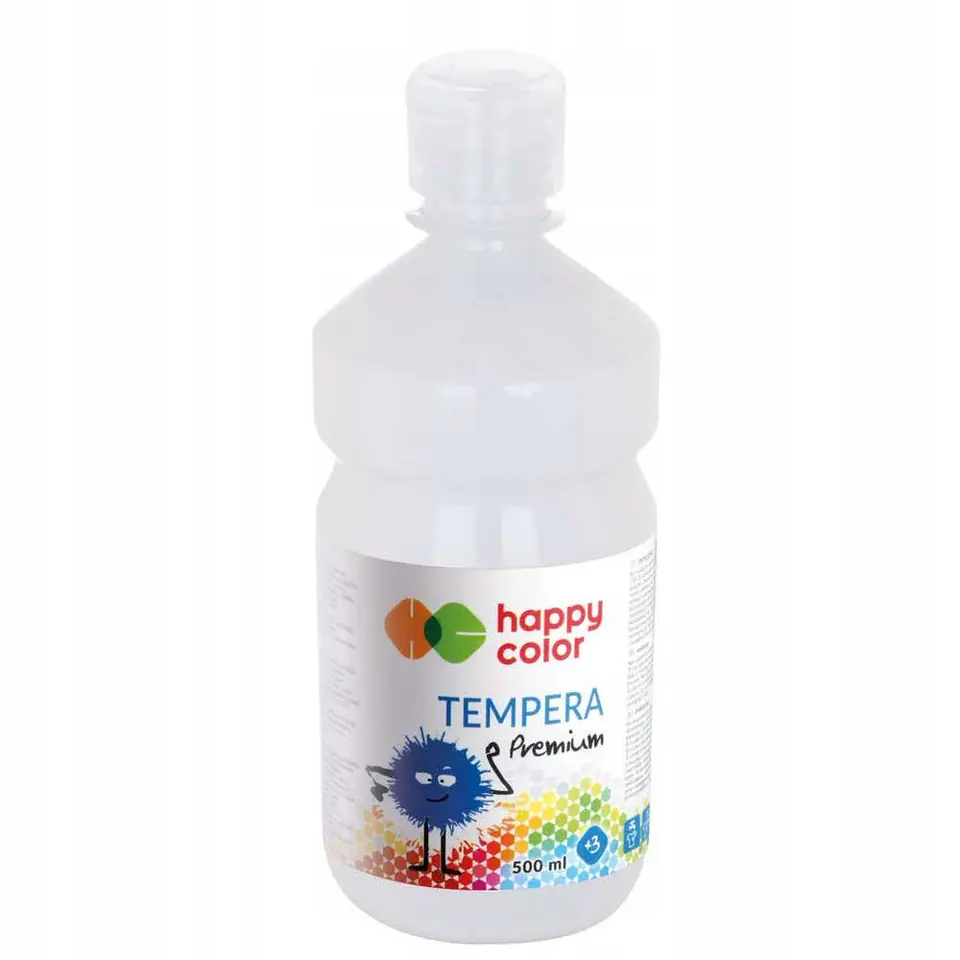 Farba TEMPERA Premium 500ml biała HAPPY COLOR HA 3310 0500-0