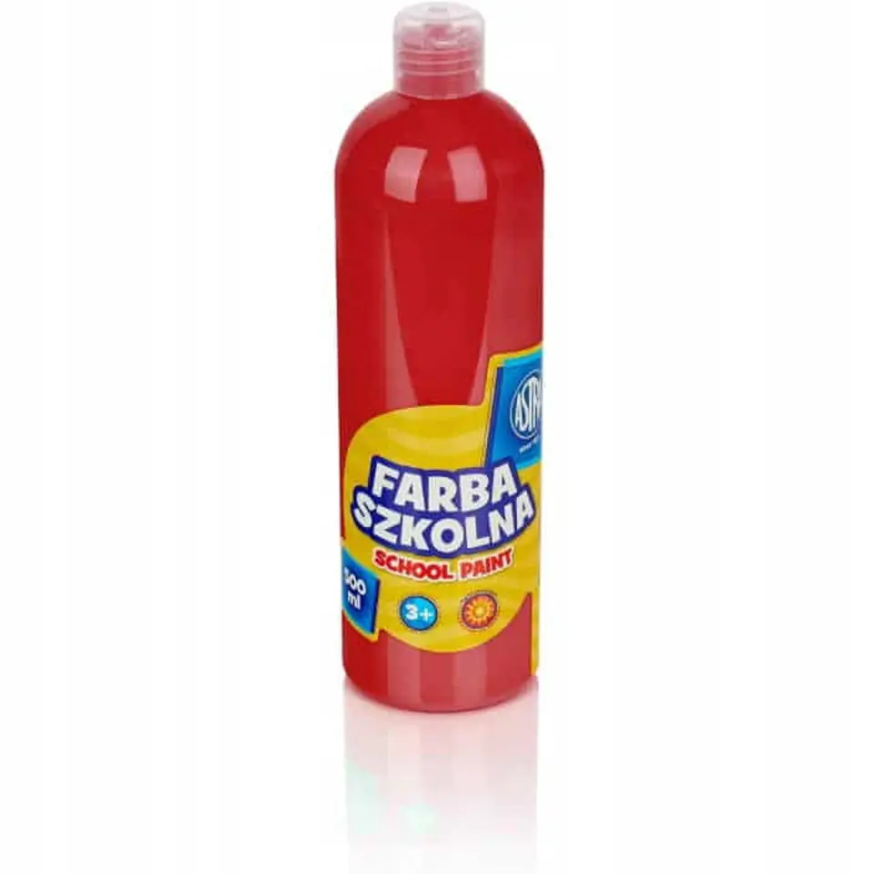 Farba szkolna Astra 500 ml - czerwona 83410921 ASTRA