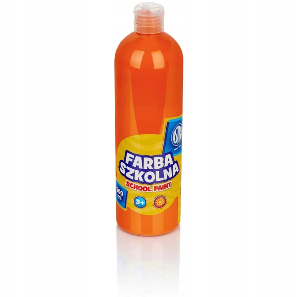 Farba plakatowa w tubkach 500ml szkolna pomarańczowa 301112007 ASTRA