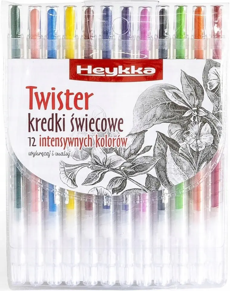 Kredki świecowe Twister 12szt. HEYKKA (610201)