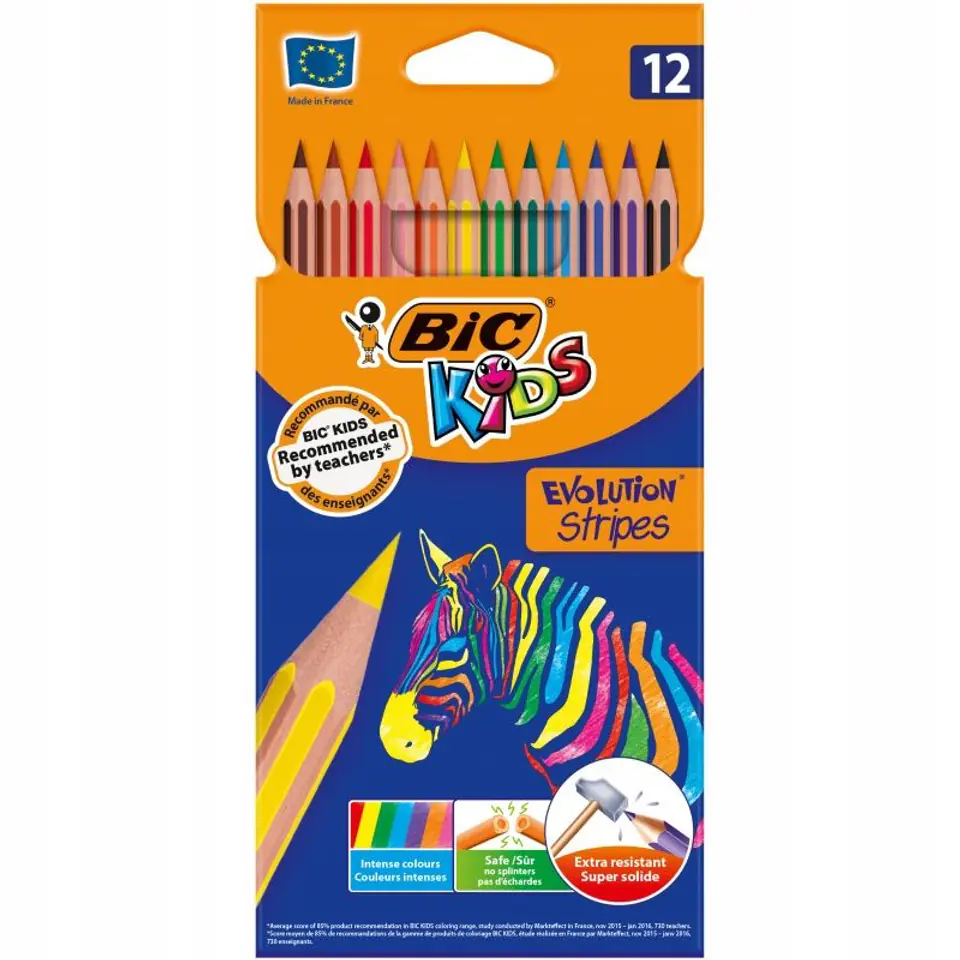 Kredki Eco Evolution Stripes 12kolorów 82902910 BIC