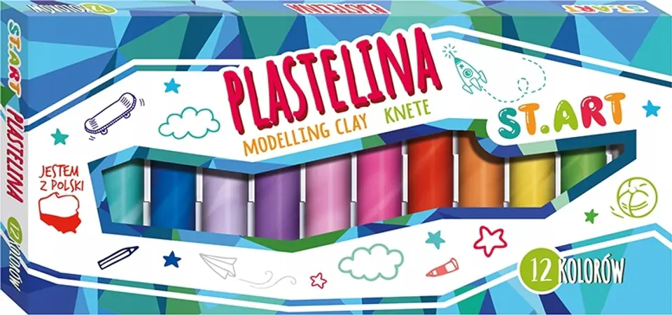 Plastelina ST.ART 12 kolorów St.Majewski