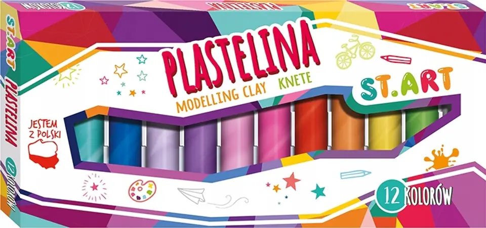 Plastelina ST.ART 12 kolorów St.Majewski