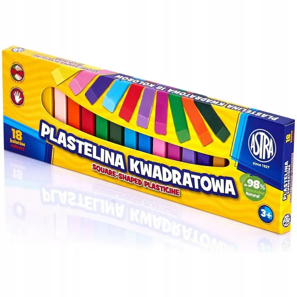 Plastelina kwadratowa 18 kolorów 83814904 ASTRA