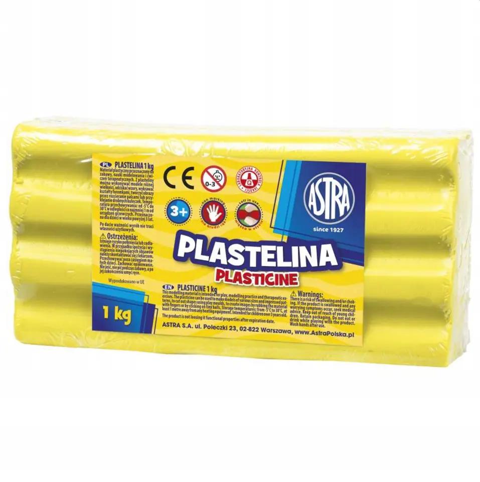 Plastelina Astra 1 kg cytrynowa 303111004 ASTRA