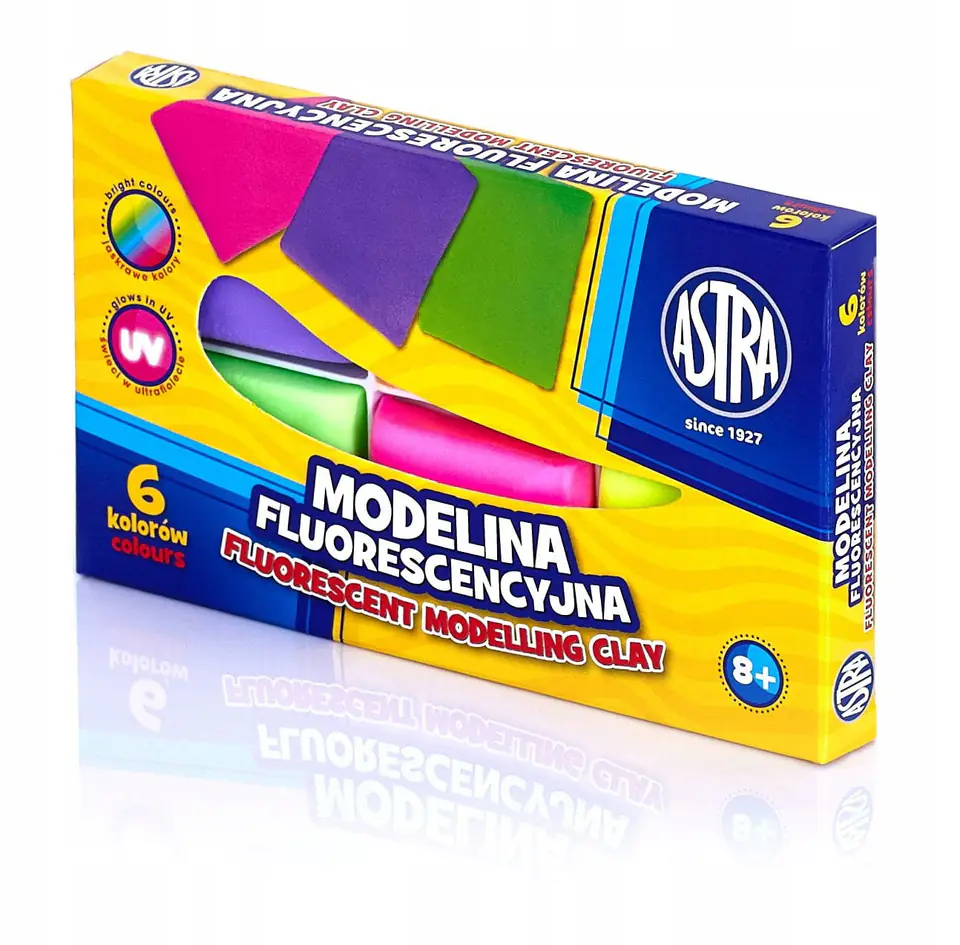 Modelina termoutwardzalna fluorescencyjna zestaw 6 kolorów 83911902 ASTRA