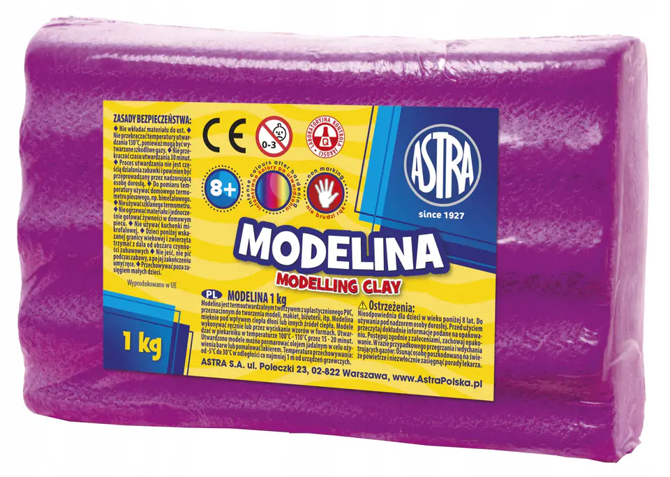 Modelina termoutwardzalna 1kg różowa 304111004 ASTRA