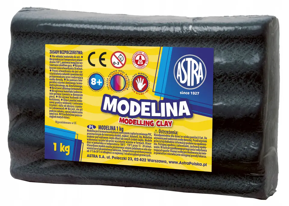 Modelina termoutwardzalna 1kg czarna 304111007 ASTRA