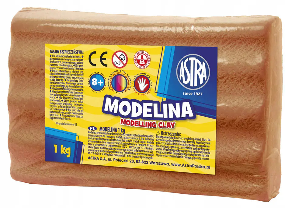 Modelina termoutwardzalna 1kg brązowa 304111002 ASTRA