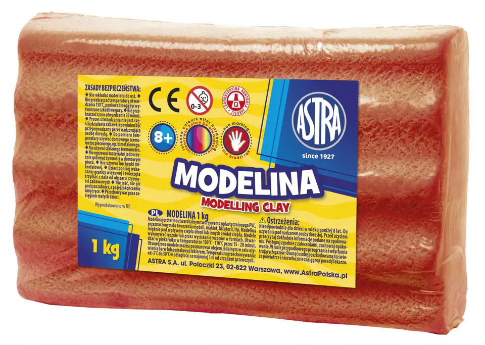 Modelina termoutwardzalna 1kg czerwona 304111009 ASTRA