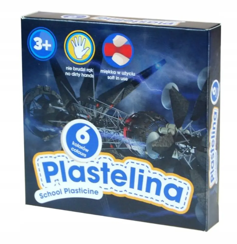 Plastelina dla dzieci szkolna 6 kolorów zestaw KOSMOS 303218004 ASTRA