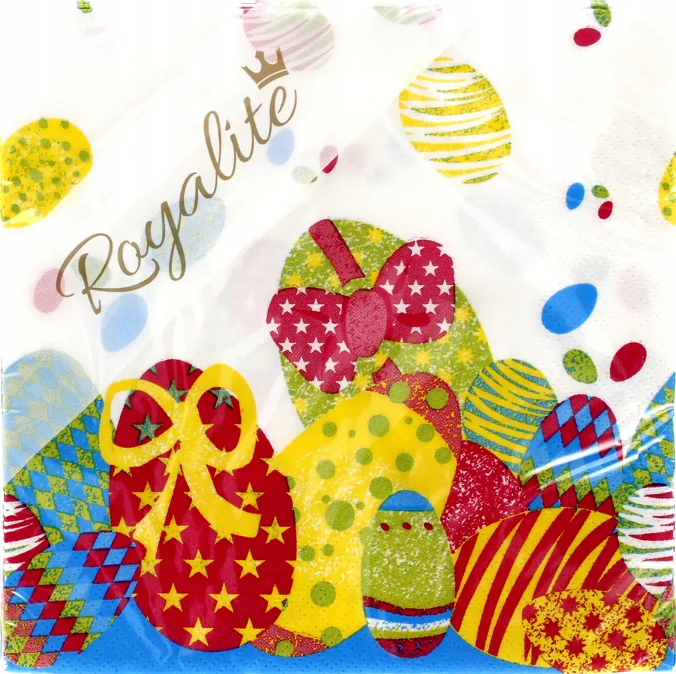 Serwetki świąteczne Wielkanocne 33x33cm 20 sztuk do koszyczka JAJKA 9575721 HERLITZ