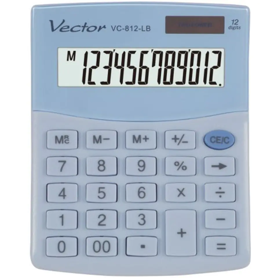Kalkulator VECTOR VC-812 12p jasno niebieski pastelowy