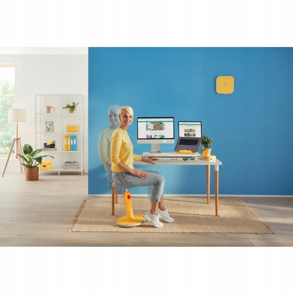 Ergonomiczny stołek Leitz Ergo Cosy żółty 65180019