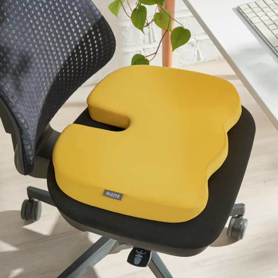 Ortopedyczna poduszka na krzesło Leitz Ergo Cosy żółta 52840019