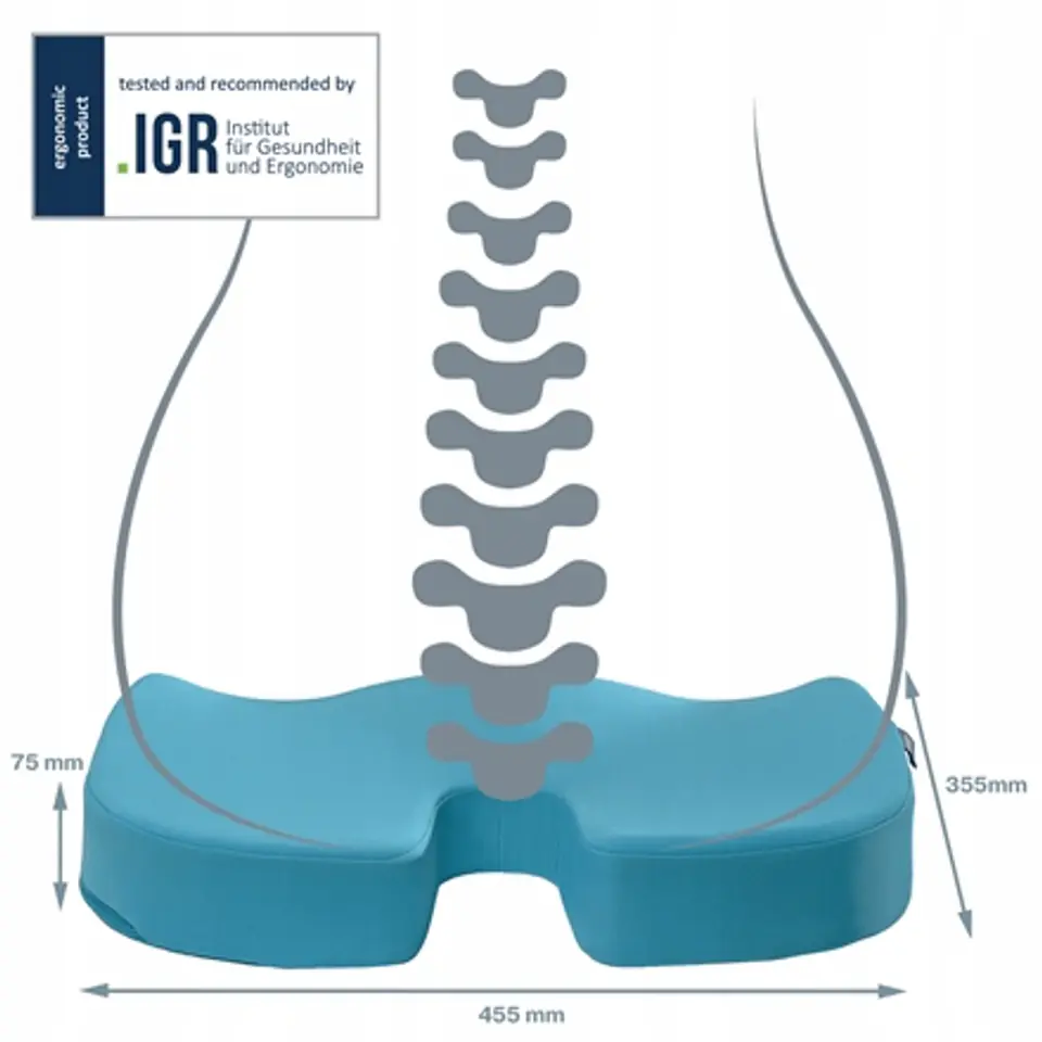 Ortopedyczna poduszka na krzesło Leitz Ergo Cosy niebieska 52840061