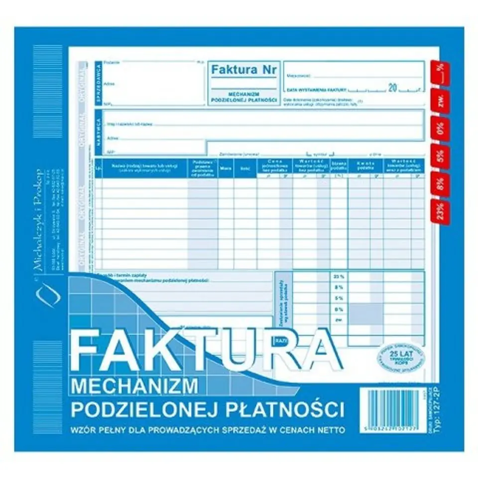 127-2P Faktura 2/3 A4 MPP netto-pełna