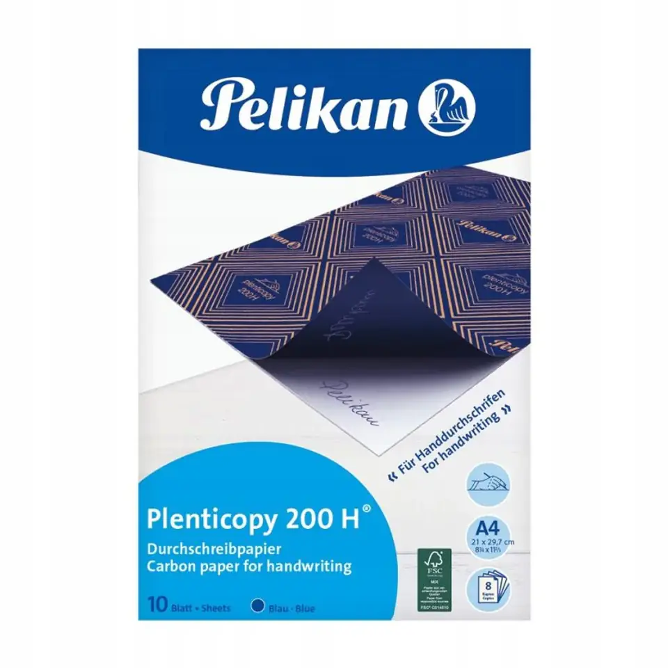 Kalka ołówkowa A4 10ark. 200H niebieska 100401561 PELIKAN