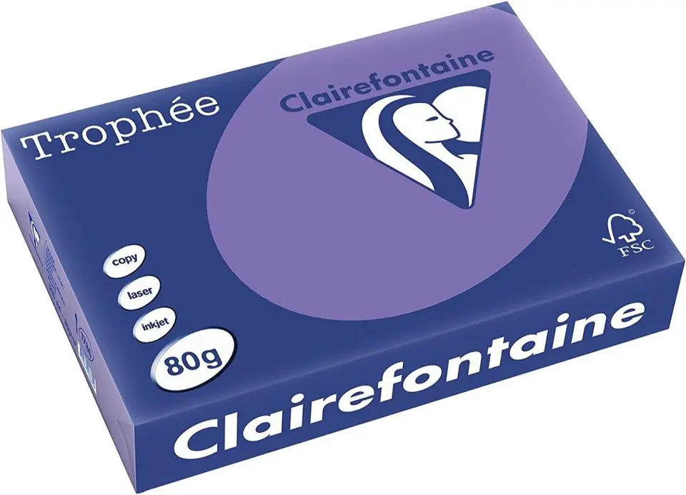 Papier ksero A4 80g TROPHEE intesywny fioletowy XCA41786 CLAIREFONTAINE