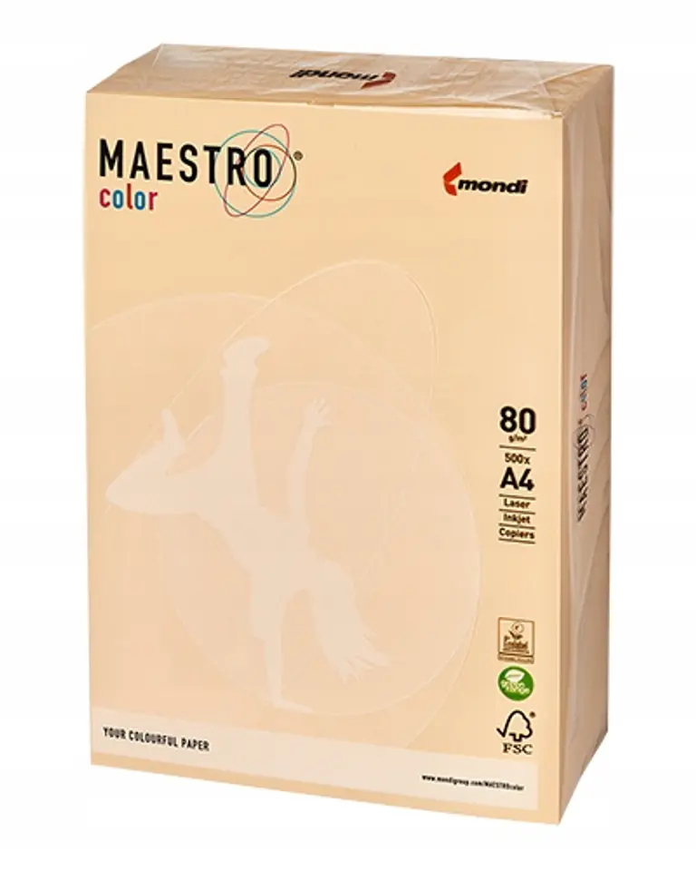 Papier ksero A4 80g MAESTRO COLOR CR20 pastel kremowy