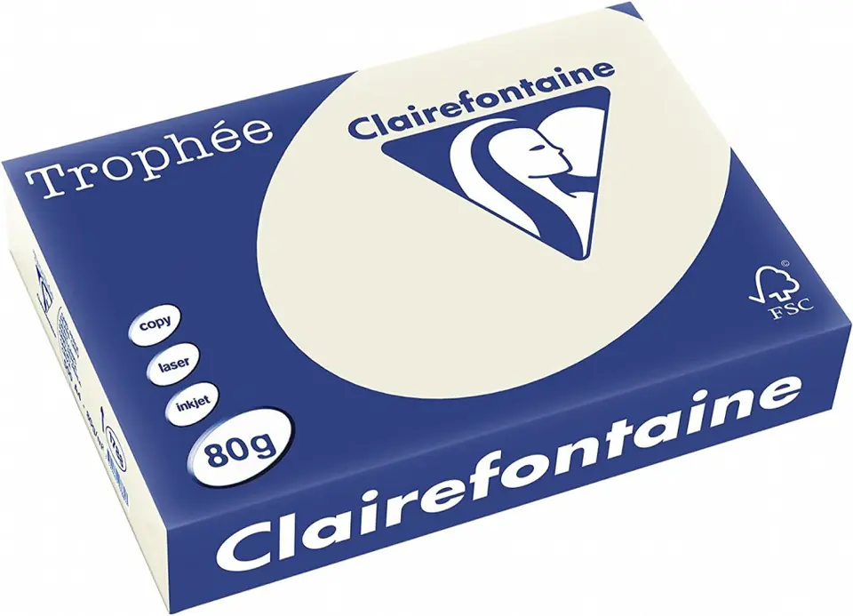 Papier ksero A4 80g TROPHEE szary XCA41788 CLAIREFONTAINE