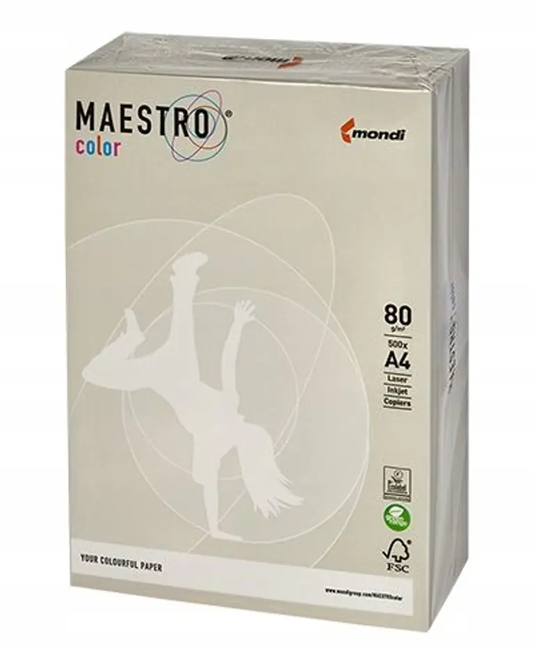 Papier ksero A4 80g MAESTRO COLOR GR21 Trendy szary