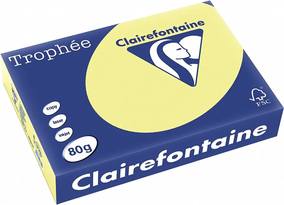 Papier ksero A4 80g TROPHEE żółty XCA41778 CLAIREFONTAINE