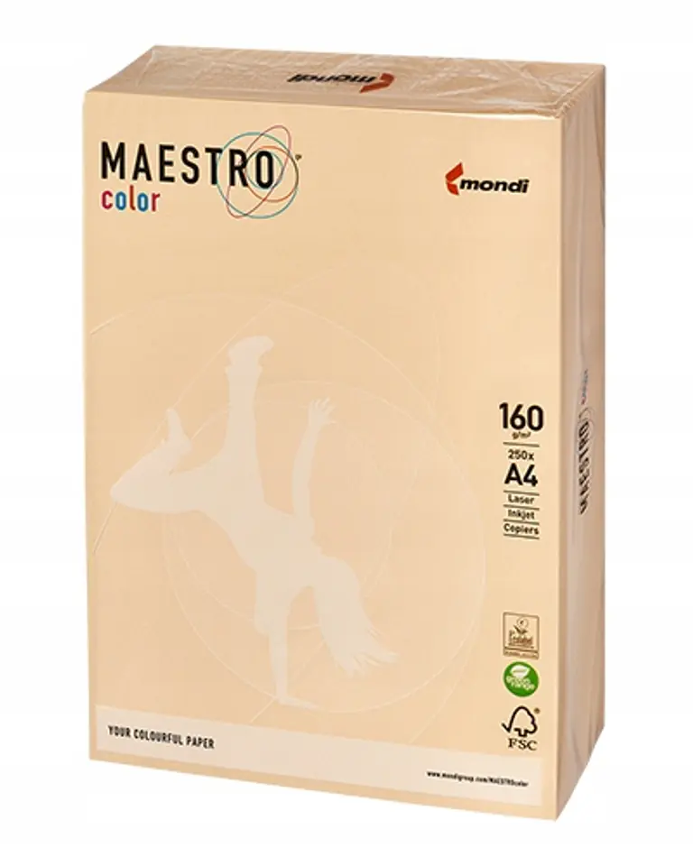 Papier ksero A4 160g MAESTRO COLOR CR20 pastel chamois (250arkuszy)