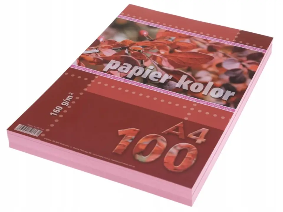 Papier ksero A4 160g KRESKA różowy 100ark