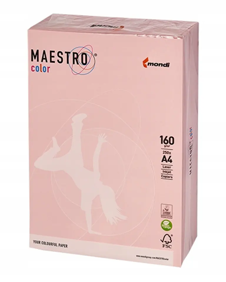 Papier ksero A4 160g MAESTRO COLOR OPI74 flamingo pastel