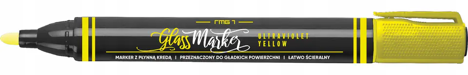 Marker kredowy do szkła RMG-1/G żółty UV GLASS MARKER 463-008 RYSTOR