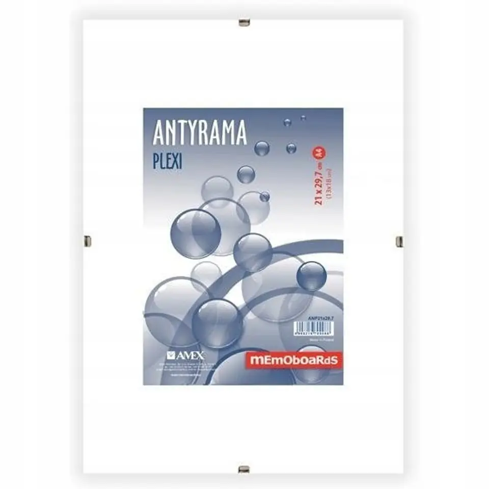 Antyrama plexi A4 21x29,7cm MEMOBE MAN021030-46